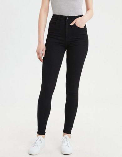 Pantalon Wrangler Dama Cintura Alta Entubado Negro 11