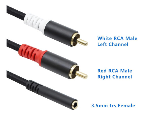 Conector Estéreo Trs Hembra 2 Rca Macho Y Divisor Y, C...