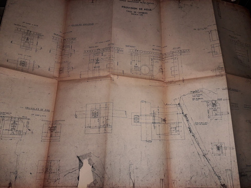 Osn Obras Sanitarias Nación Plano Provisión Agua 1941 (Usado)