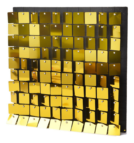 Shimmer Wall 6 Unidades Cortina Cuadrados Color Dorado Shimmer Wall Cuadrada Dorado