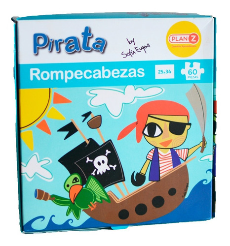 Imagen 1 de 10 de Rompecabezas Pirata. Puzzle 60 Piezas