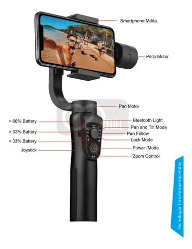 Estabilizador Gimbal 3 Eixos Para Celular Smartfone