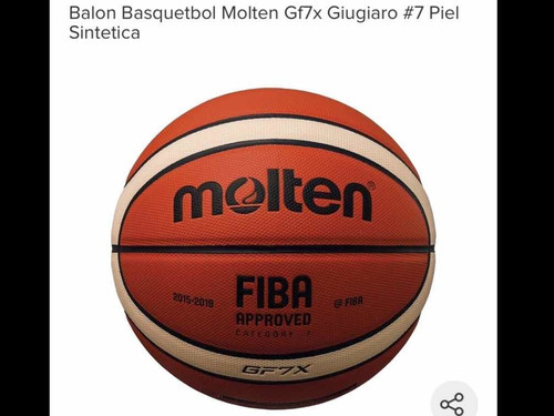 Balón Molten Gf7x Basquetbol Interior Exterior Tamaño 7