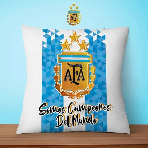 Almohadon 35 Cm Argentina Campeon Mundial 2022 Messi Copa