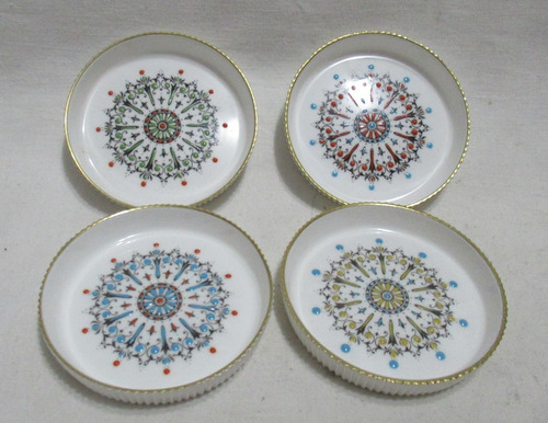 Juego4 Copetineros Porcelana Inglesa Royal Worcester England