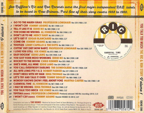 Cd You Talk Too Much - The Ric & Ron Story Volume 1 (various Estándar