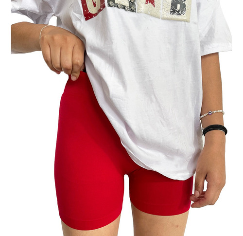 Set Unitalla De Blusa Oversize Y Biker Para Dama
