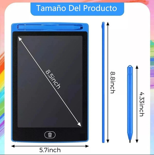Pizarron Mágico Tableta Lcd Niños 8.5 Con Lápiz Magico Rosa