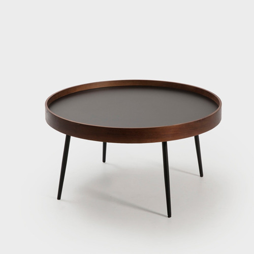 Mesa De Café Auxiliar 80cm Madera Minimalista Circuit