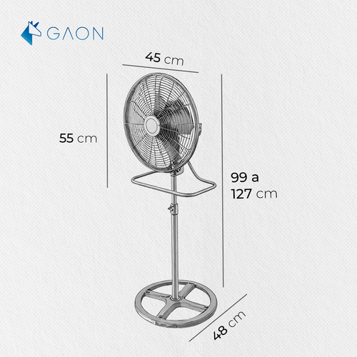 Ventilador 3 En 1 Pedestal Piso Y Pared Con 3 Velocidades De Potencia Y 5 Aspas De Polipropileno Ventilador Oscilatorio Silencioso De Altura Ajustable 18 Pulgadas 50w - Set 2 Piezas
