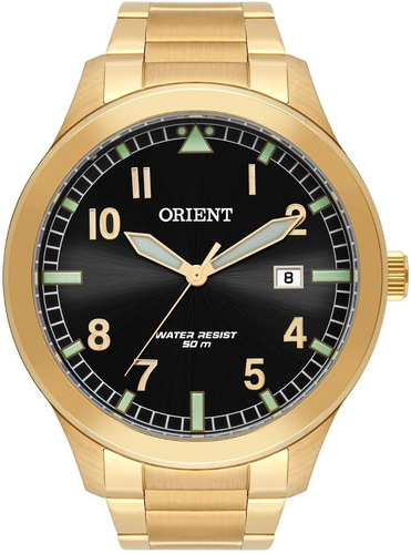 Relógio Orient Masculino Dourado - Mgss1181 P2kx