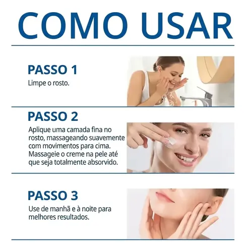 Creme Facial Ghk-cu Peptídeo De Cobre Antirrugas Premium 30g