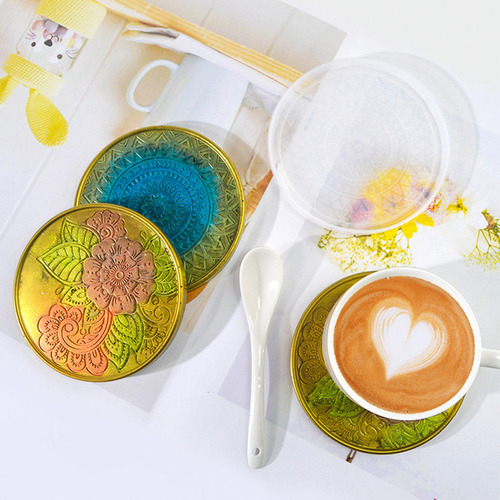Molde De Silicona Para Posavasos De 2 Piezas, Moldes Para