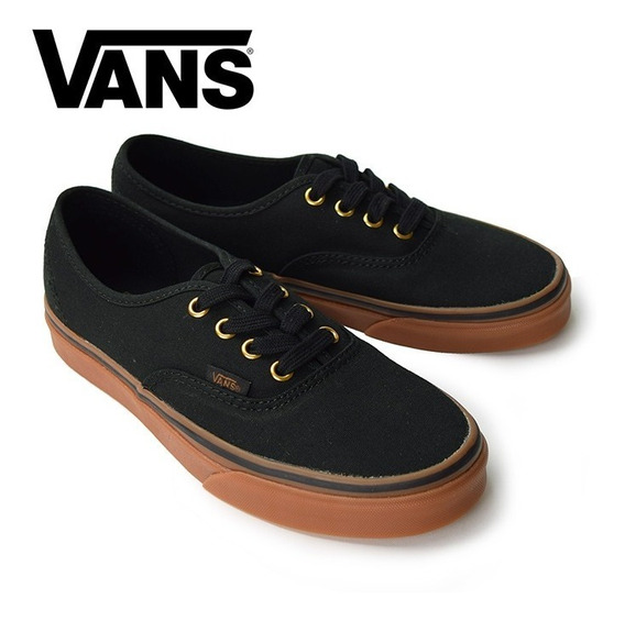 zapatos vans negro con cafe