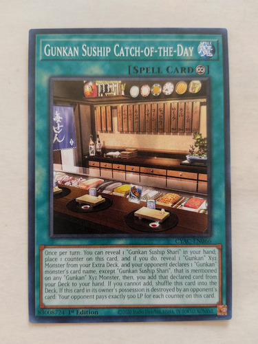 Yugioh! Tcg Gunkan Suship Catch-of-the-day Cyac-en066 1st Ed