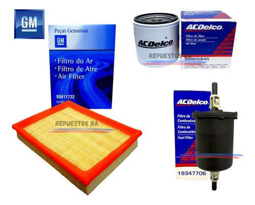 Kit 3 Filtros Aire Aceite Nafta Corsa 1.6 Original