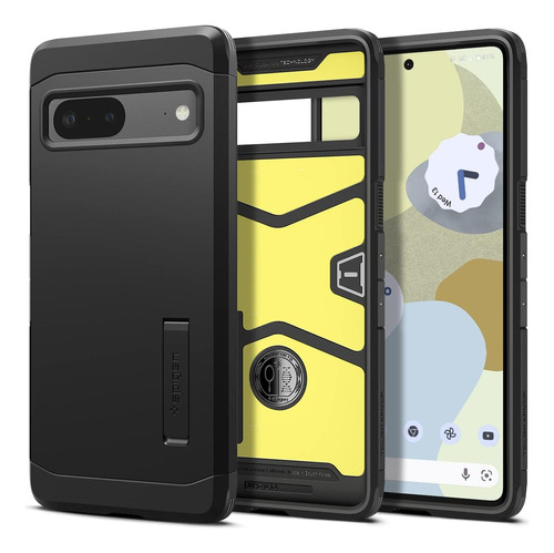 Funda Spigen Tough Armor Para Pixel 7 - Negro