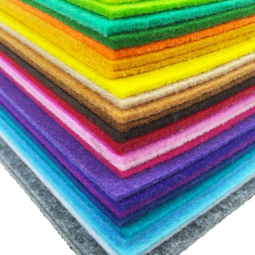 Tela De Fieltro Sólido 30cm X 20cm, 2mm Grosor, 28 Piezas