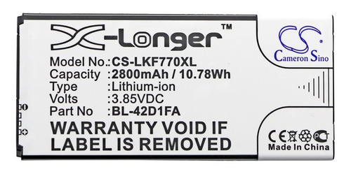 Batería Cs-lkf770xl P/ LG G5 Mini, Bl-42d1fa, 2800mah