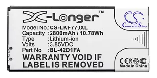 Batería Cs-lkf770xl P/ LG G5 Mini, Bl-42d1fa, 2800mah