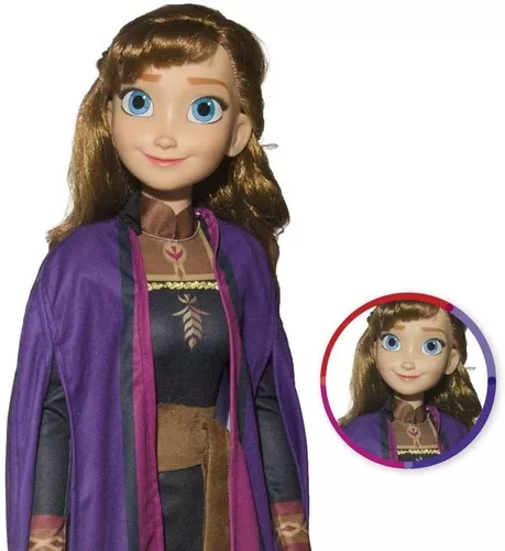 Kit C/ 2 Bonecas Anna E Elsa Frozen Gigante Articulada