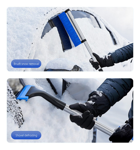 Cepillo Raspador De Nieve Y Hielo En Y 2 En 1 Para Automóvil
