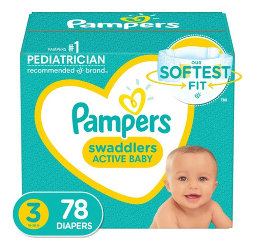 Pañales Pampers Swaddlers Et 3 X 7 - Unidad a $1869