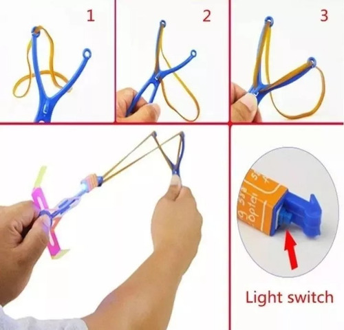 Girocoptero Com Luz Led Pirocoptero Vai E Volta Kit C/ 120