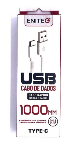 Imagem 1 de 6 de Cabo Carregador Type C Rapido Para Samsung A30 A31 A51 A71