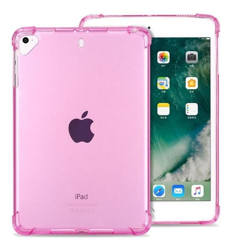 Imagen 2 de 6 de Carcasa De Silicona Rosado Para iPad Pro 12.9 2018