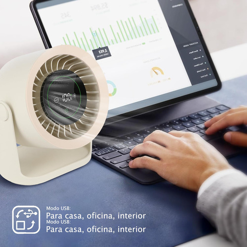 De Escritorio Con Batería Recargable, Ventilador Portátil