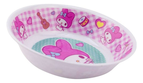 Set Tazon Mediano Melamina Plato Pizzero Vaso - My Melody