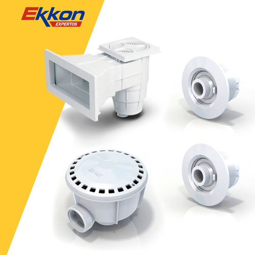 Imagen 5 de 10 de Kit Skimmer Boca Ancha + Toma De Fondo + Retorno Aro Vulcano