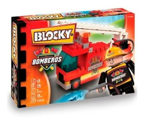 Bloques Blocky Bomberos 70 Piezas