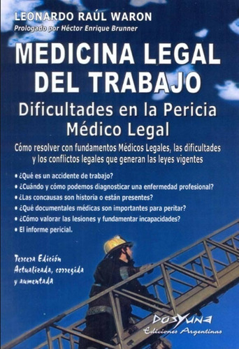 Medicina Legal Del Trabajo Dificultades Pericia 3ed Waron
