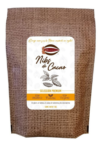 Nibs De Cacao Criollo Orgánico 1 Kg Tipo de grano Trozos