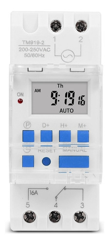 Interruptor Horario Digital Programable Sinotimer Tm919a-2 A