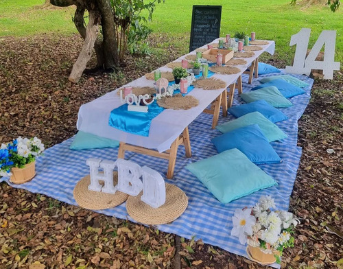 Mantel Blanco Decorativo Picnic