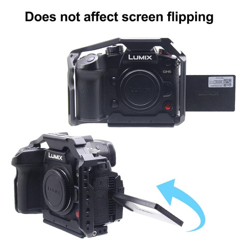 Anntery Gh6 Cage Para Panasonic Lumix Gh6 Capa Completa Con