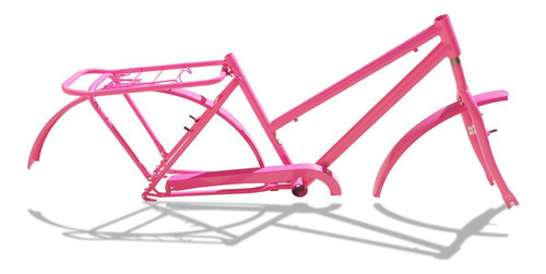 Quadro De Bicicleta Aro 26 Modelo Poti + Garfo Cores Cor Rosa