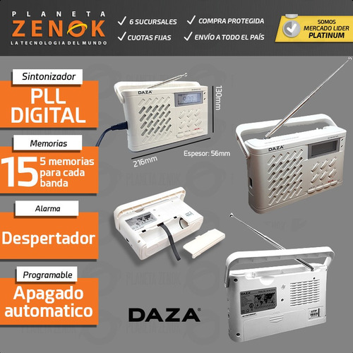Radio Dual Multibanda Digital Alarma Despertador 220v Pilas