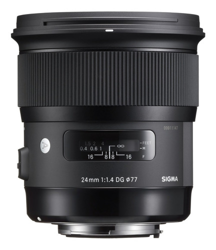 Lente Sigma 24mm F1,4 Dg Hsm Art Para Canon 4 Años Color Negro
