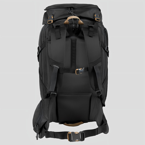 Mochila passeio Forclaz Travel100 cor preto design lisa 40L
