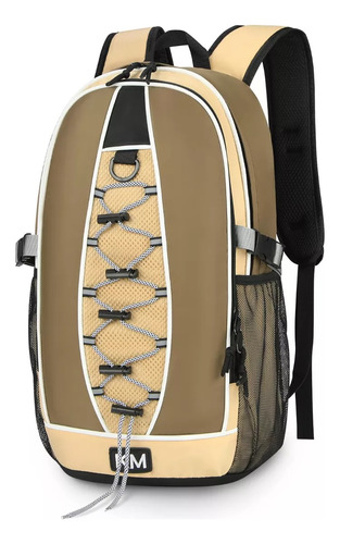 Mochila Para Laptop Portatil Impermeable Mochila Hombre Color Caqui Diseño De La Tela Combinación De Colores
