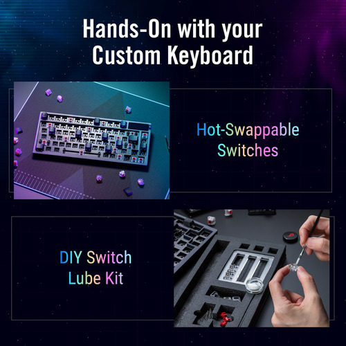 Teclado Mecanico Inalambrico Asus Rog Azoth 75% Blue Switch
