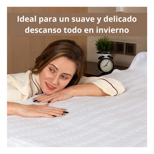 Manta Termica Electrica Calienta Cama 2 Plazas 3 Niveles