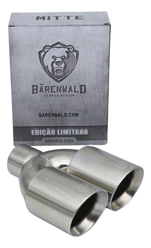 Ponteira Dupla Escapamento Inox Barenwald Mitte 3,5 Brushed