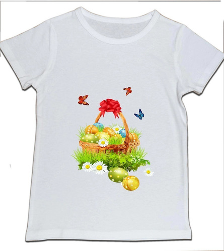 Camiseta Niño Canasta Huevos De Pascua