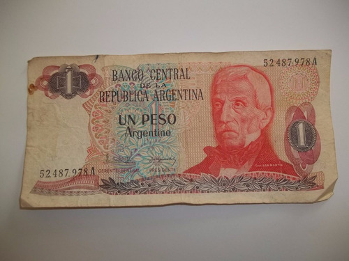 Billete 1 Peso Argentino Series A Y B