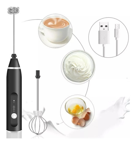 Mixer Batedor Misturador De Bebidas E Ovos Recarregavel